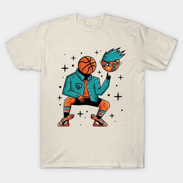 Cartoon Basketball Game T-Shirt by Makushkin28